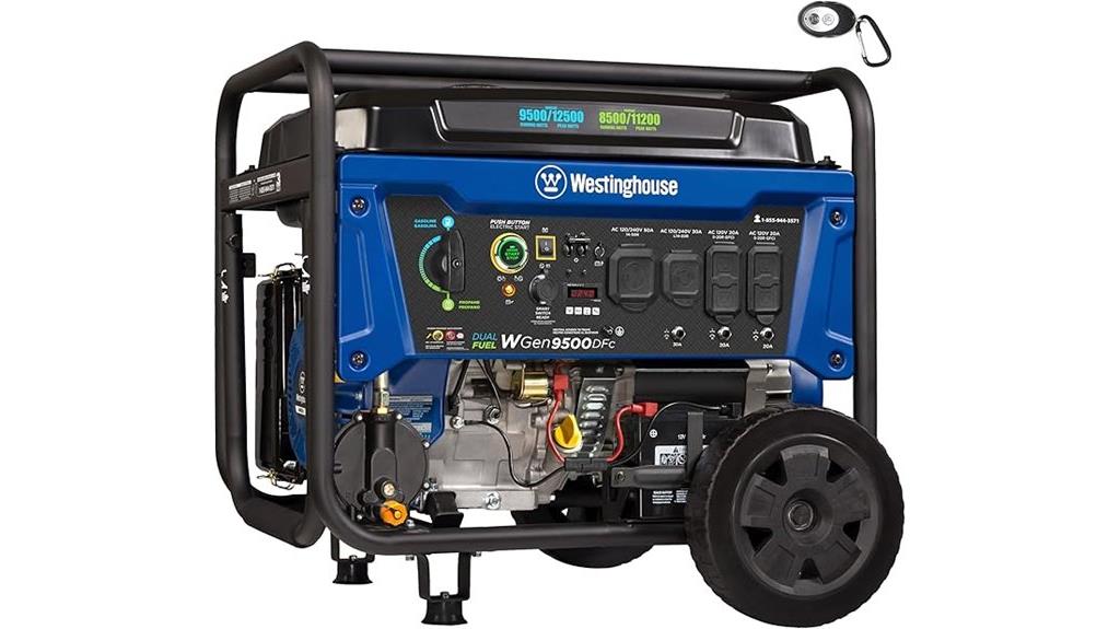 westinghouse 12500w dual fuel
