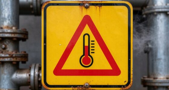 discharge temperature warning sign