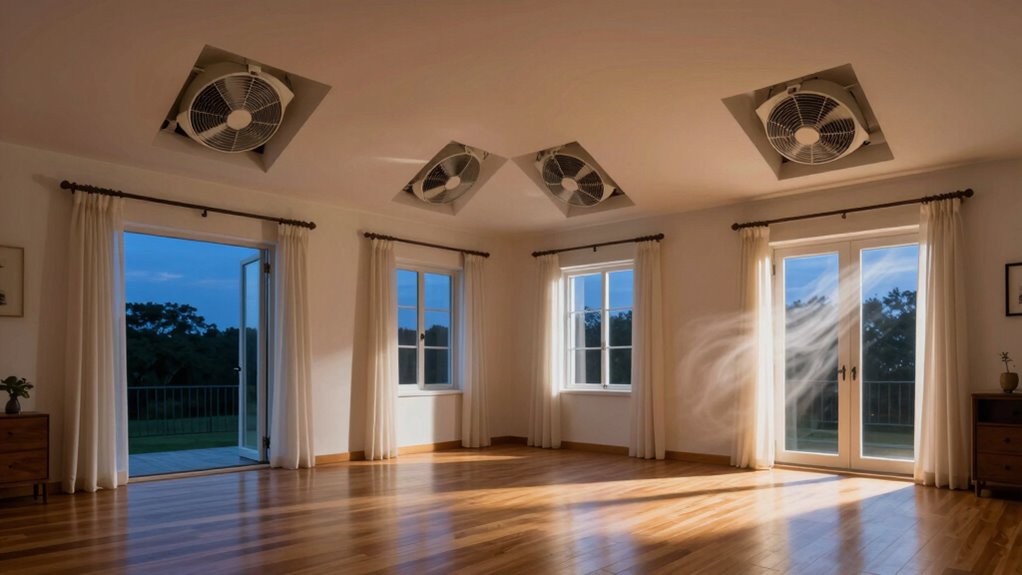 night cooling with solar energy