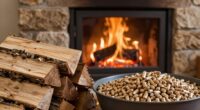 pellet vs wood heating