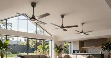top vaulted ceiling fans