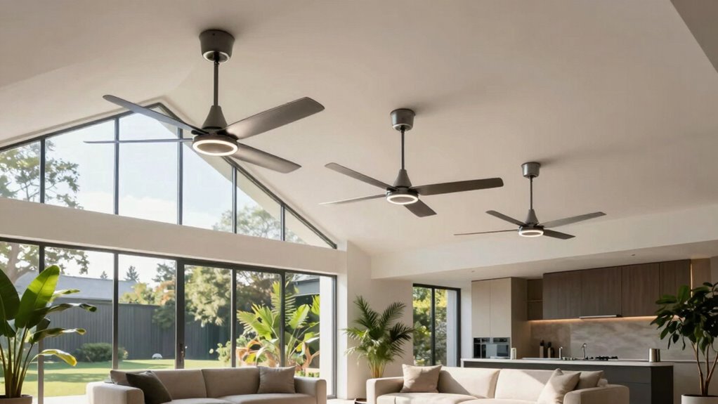 top vaulted ceiling fans