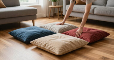 10 Floor Cushions That Instantly Create Cozy Reading Nooks (And Extra Seating!)