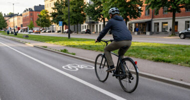 Bredare Cykelbana Vid Puckgränd - Stockholm Växer