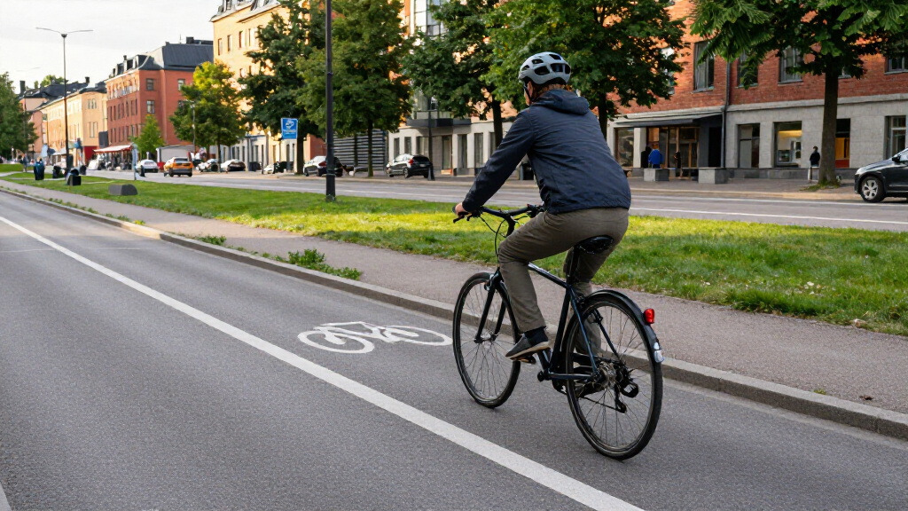 Bredare Cykelbana Vid Puckgränd - Stockholm Växer