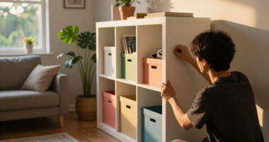 I Created A Pretty IKEA BILLY Hack That Seriously Cuts Clutter