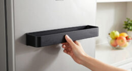 This Magnetic Shelf Turns The Empty Side Of Your Fridge Into Extra Storage Space