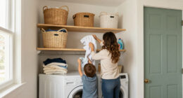 I Designed A Tiny Laundry Room For My Family Of 4 – These Clever Storage Ideas Keep It Clutter-free