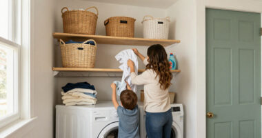 I Designed A Tiny Laundry Room For My Family Of 4 – These Clever Storage Ideas Keep It Clutter-free