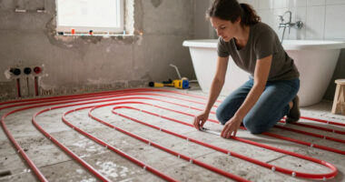 Retrofit Basement Bathroom Underfloor Heat